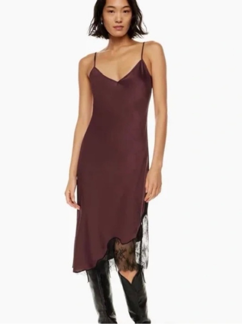 Aritzia Wilfred Sonnet Satin Dress